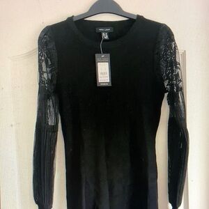 New Look Elegant Black Lace Blouse